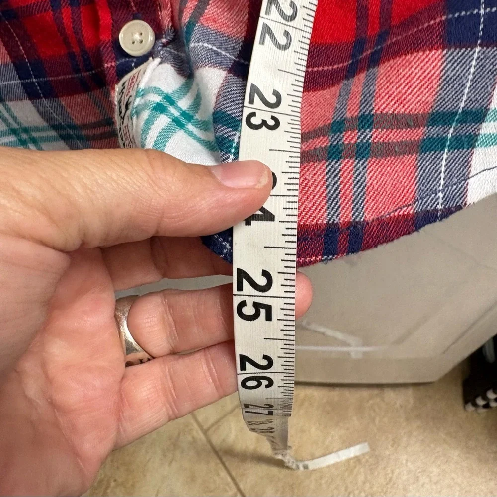 /Abercrombie Kids Red Plaid Button-Down Long Sleeve Shirt Sz 13/14